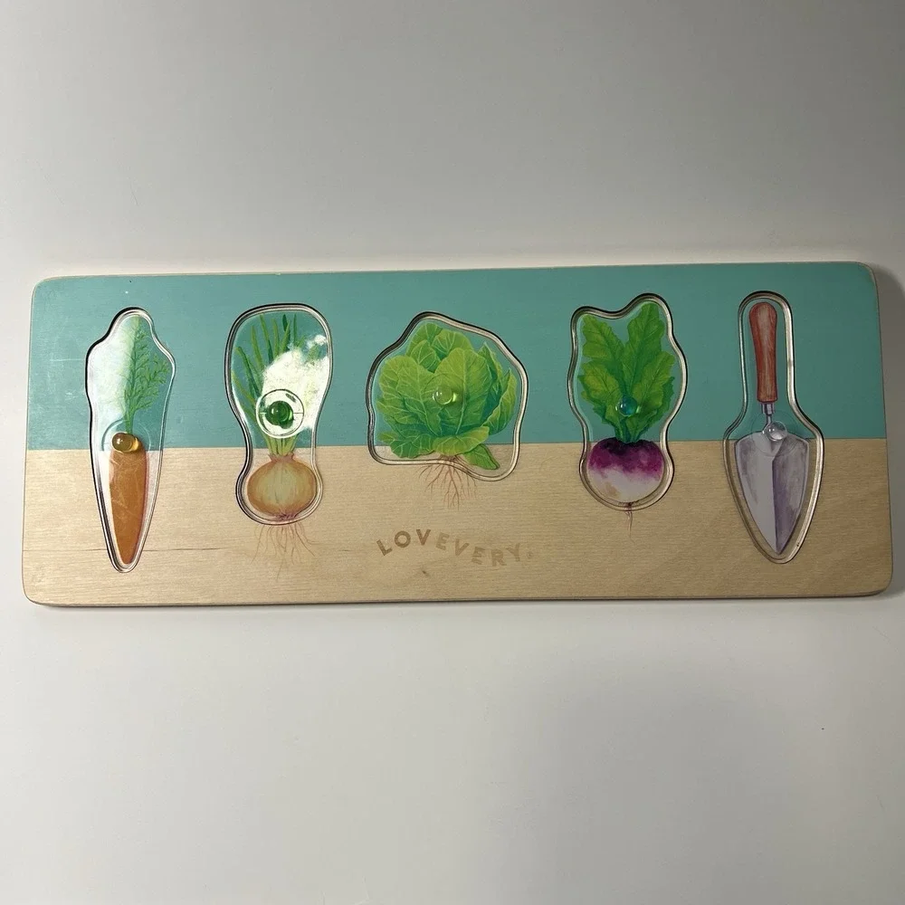 Lovevery Community Garden Vegetable Puzzle - Adventurer‎ Play Kit 16-18 Months